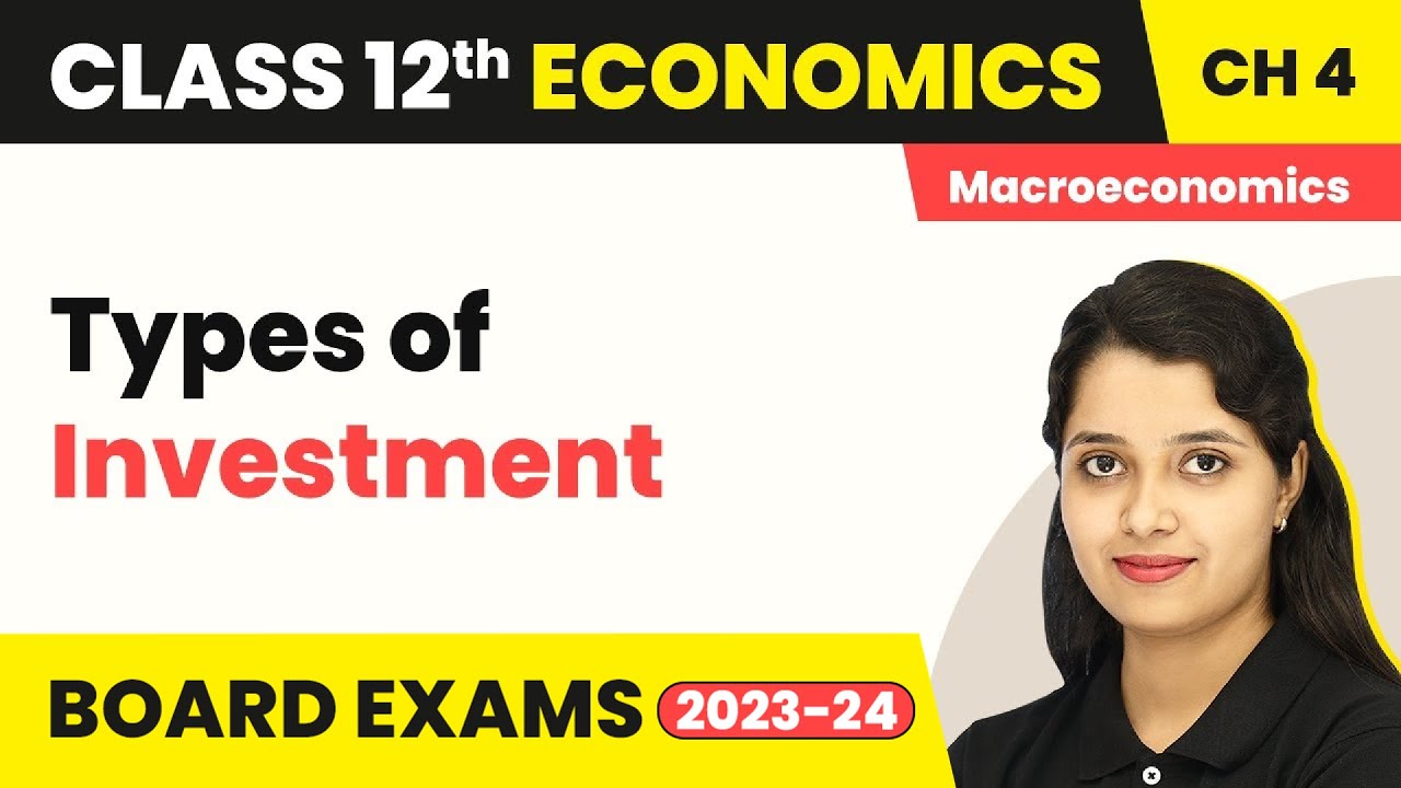 Class 12 Macroeconomics Ch 4| Types of Investment-Determination of Income And Employment 2022-23