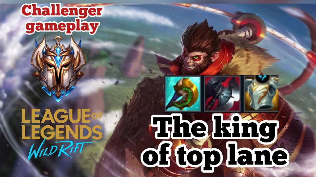 WILD RIFT CHALLENGER WUKONG GAMEPLAY -  THE KING OF TOP LANE