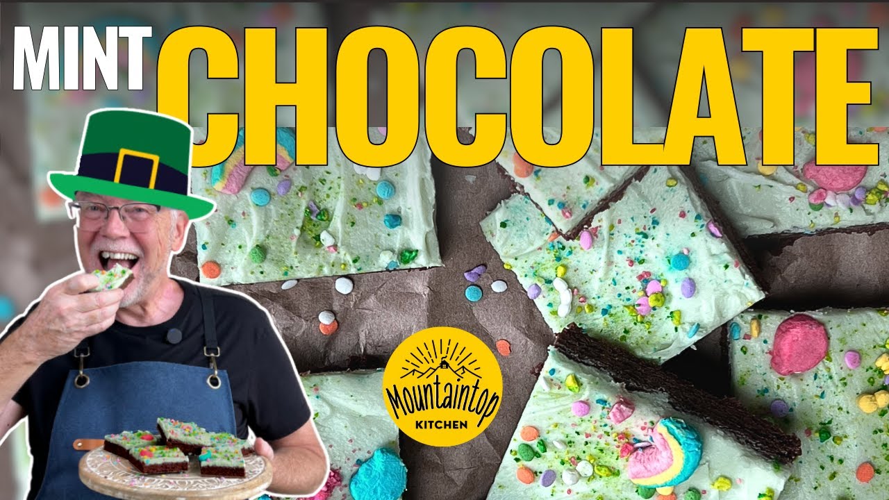St. Patrick’s Day Mint Chocolate Sugar Cookie Bars Recipe | Mountaintop Kitchen