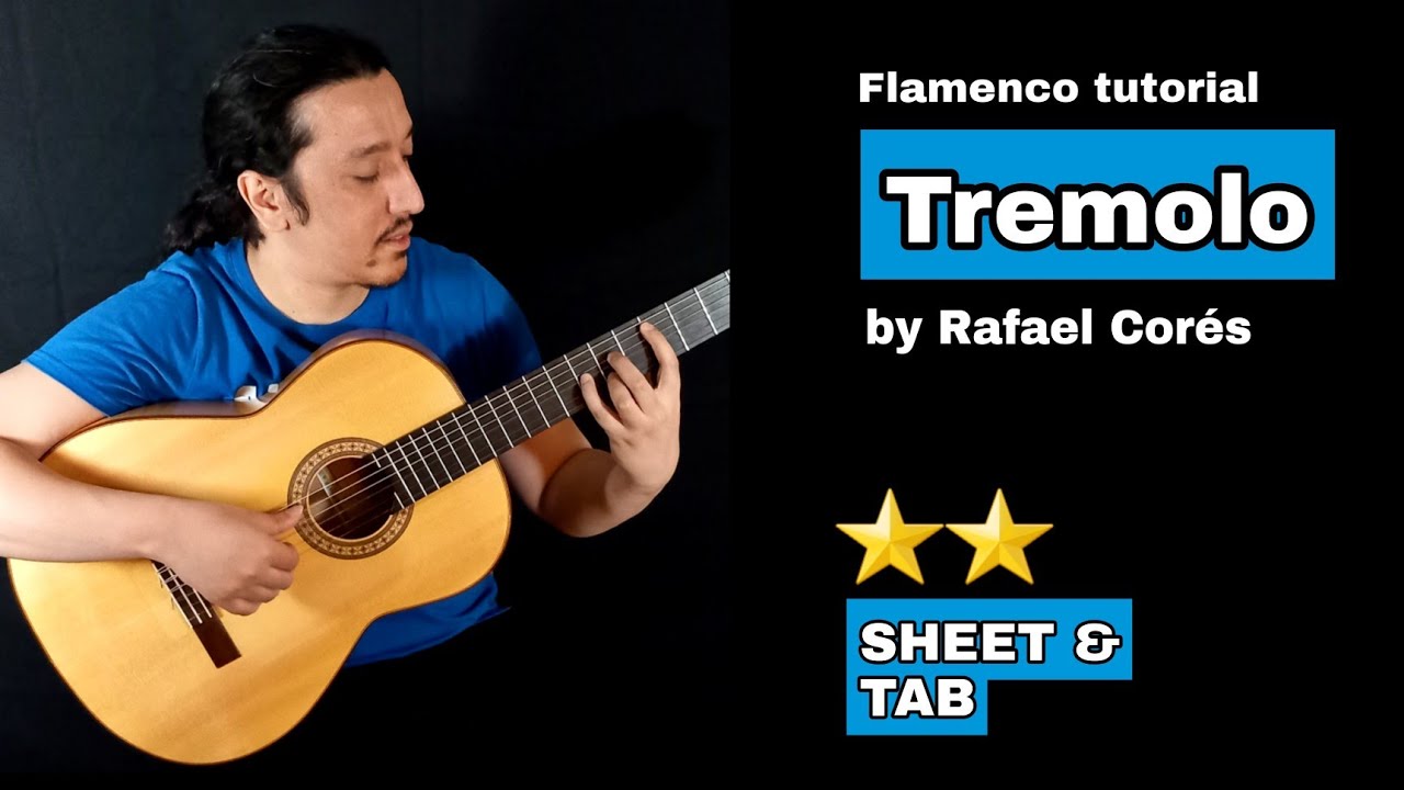 tremolo exercises guitar by Rafael Cortés with sheet + tab & chord #tutorial #tremolo