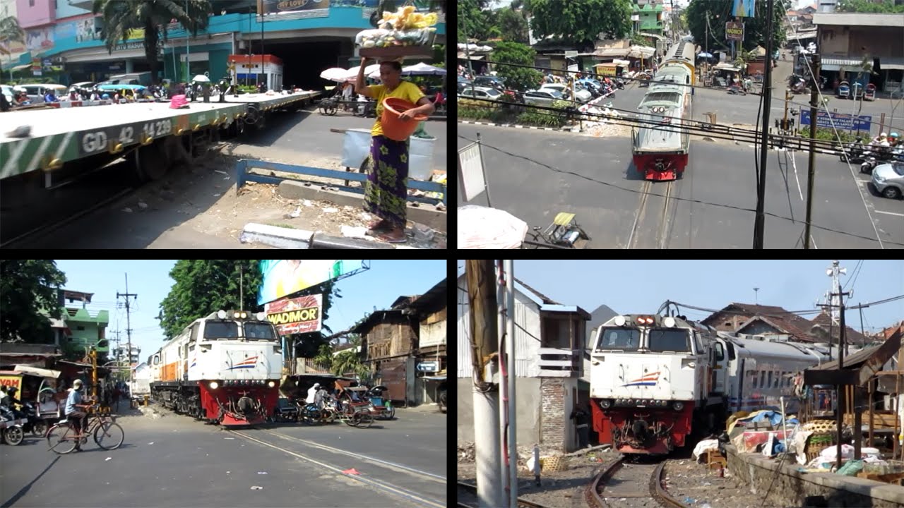 Kompilasi Kereta Api di Perlintasan Jalan Dupak dan Terowongan PGS 1