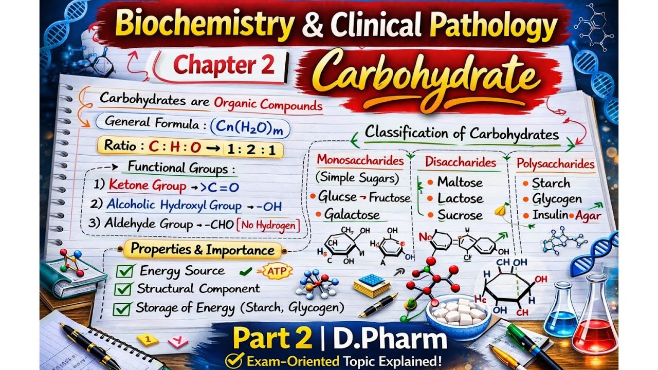 Biochemistry and clinical pathology chapter 2 |part - 2| Carbohydrates | D Pharma | #Biochemistry