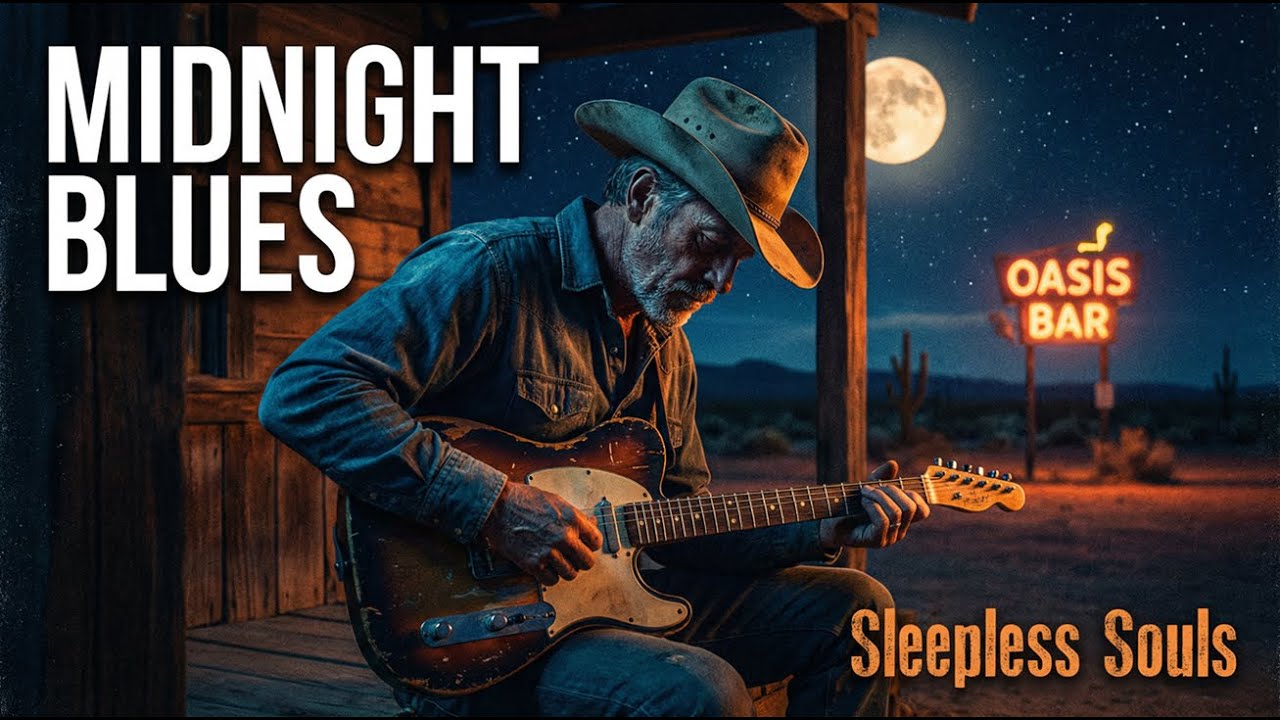 Relaxing Blues and Rock Ballads – Midnight Melodies for Sleepless Souls🎸