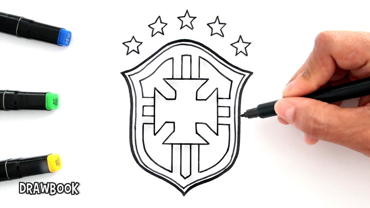 How to Draw and Color the BRAZIL Football Logo 🇧🇷 | Easy WORLD CUP 2026 Drawing Tutorial