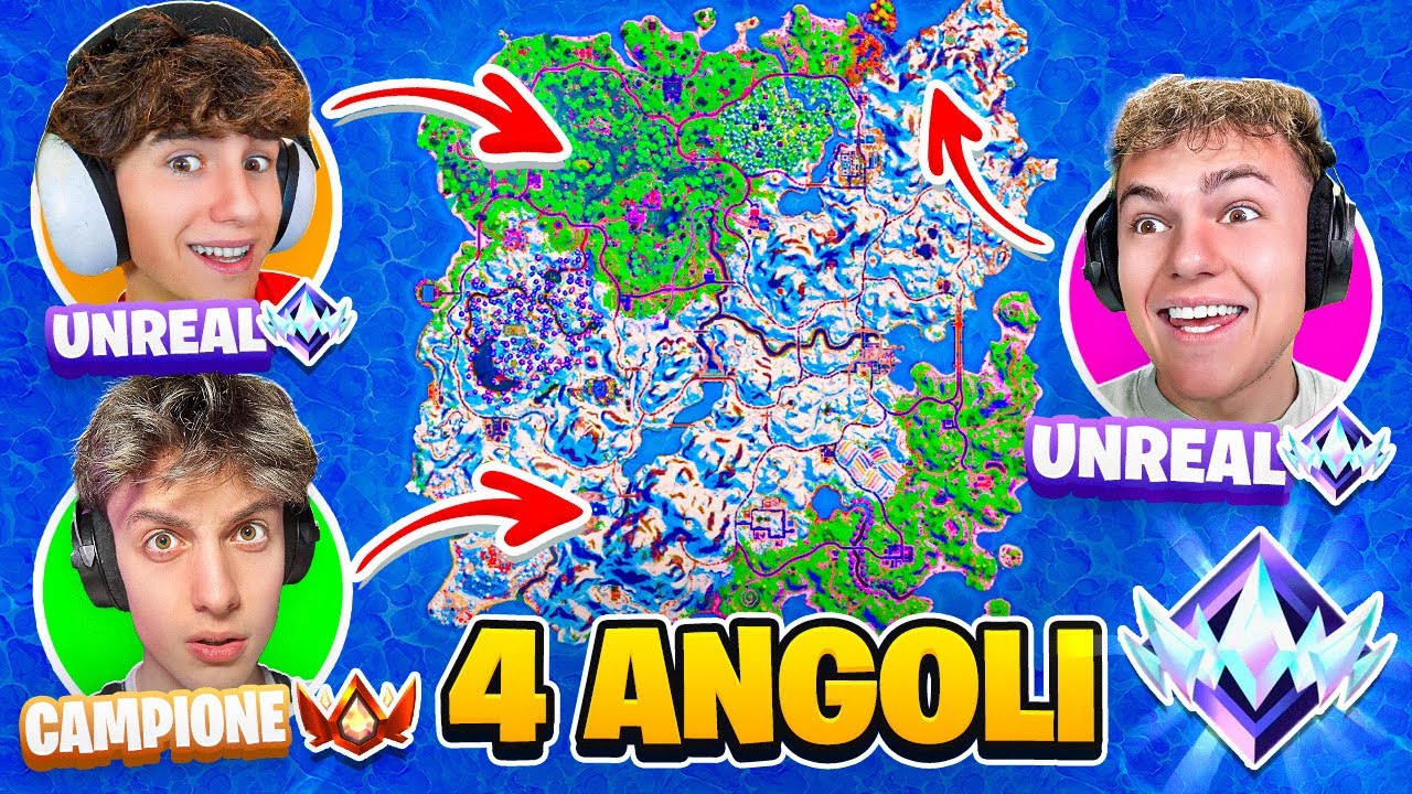 DEVASTO in RANKED UNREAL insieme al MIO TEAM in RANKED nella 4 ANGOLI CHALLENGE!! Fortnite ITA
