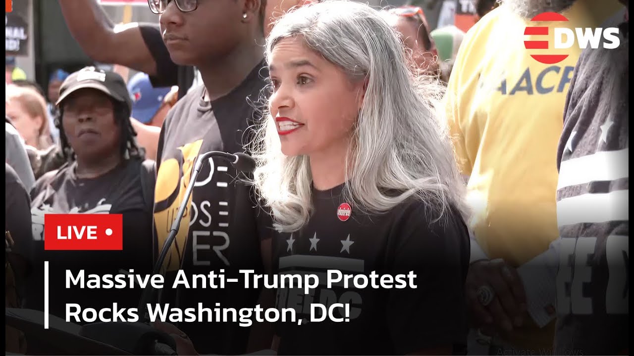 Anti- Trump Protest LIVE: Free DC Group Holds Rally Outside White House as Trump Speaks on Crime