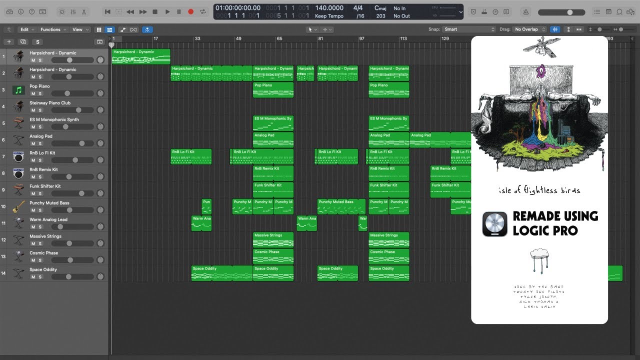 14 - Isle of Flightless Birds - twenty one pilots Instrumental (Logic Pro)
