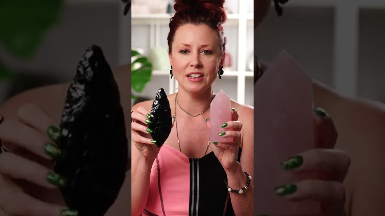 Crystal Pairings: Black Obsidian and Rose Quartz