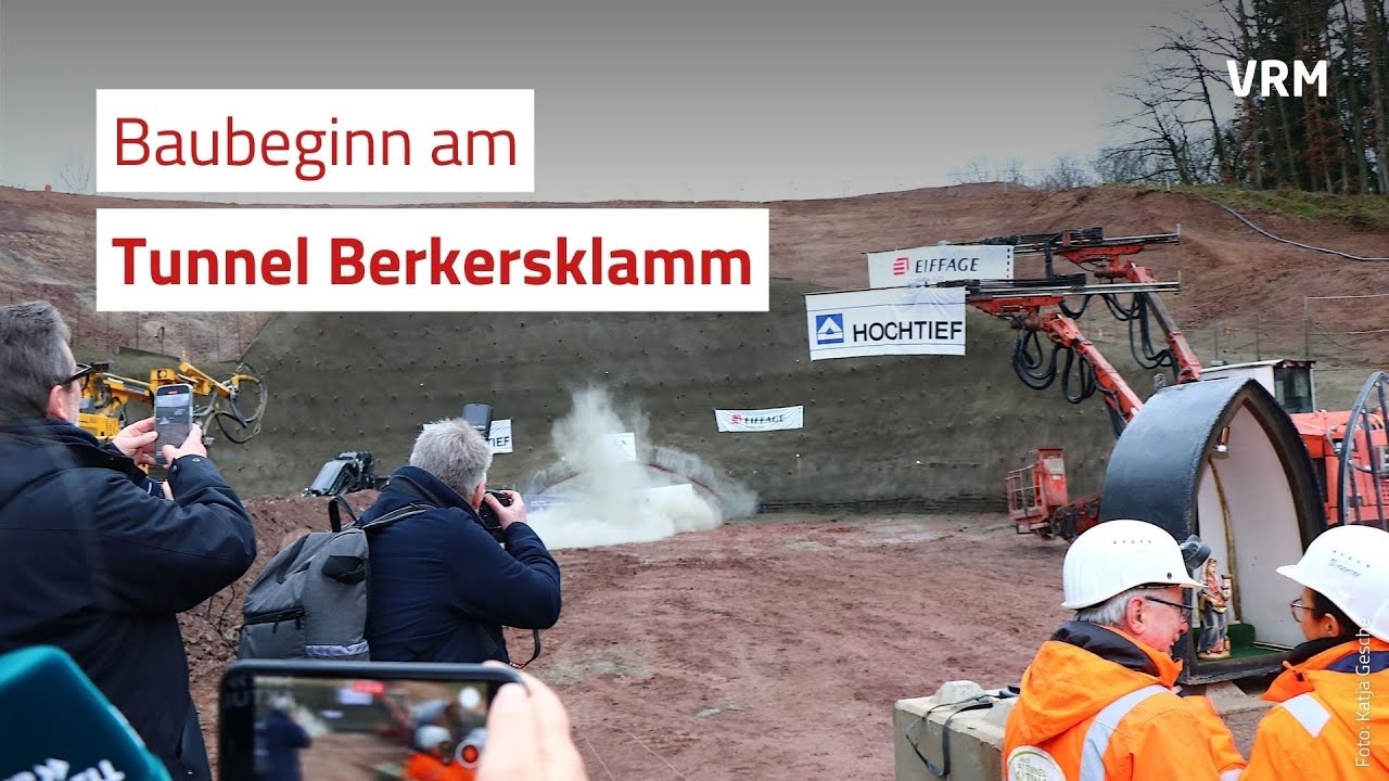 Berkersklamm: Auftakt zum Tunnelbau in Mörlenbach