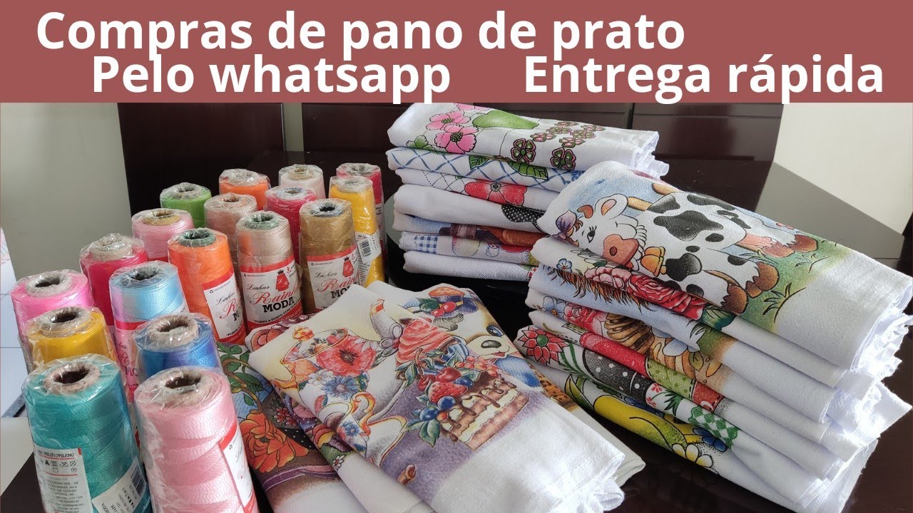 recebido pago pano de prato lindas estampas linha de polipropileno  #panodeprato muito barato mesmo