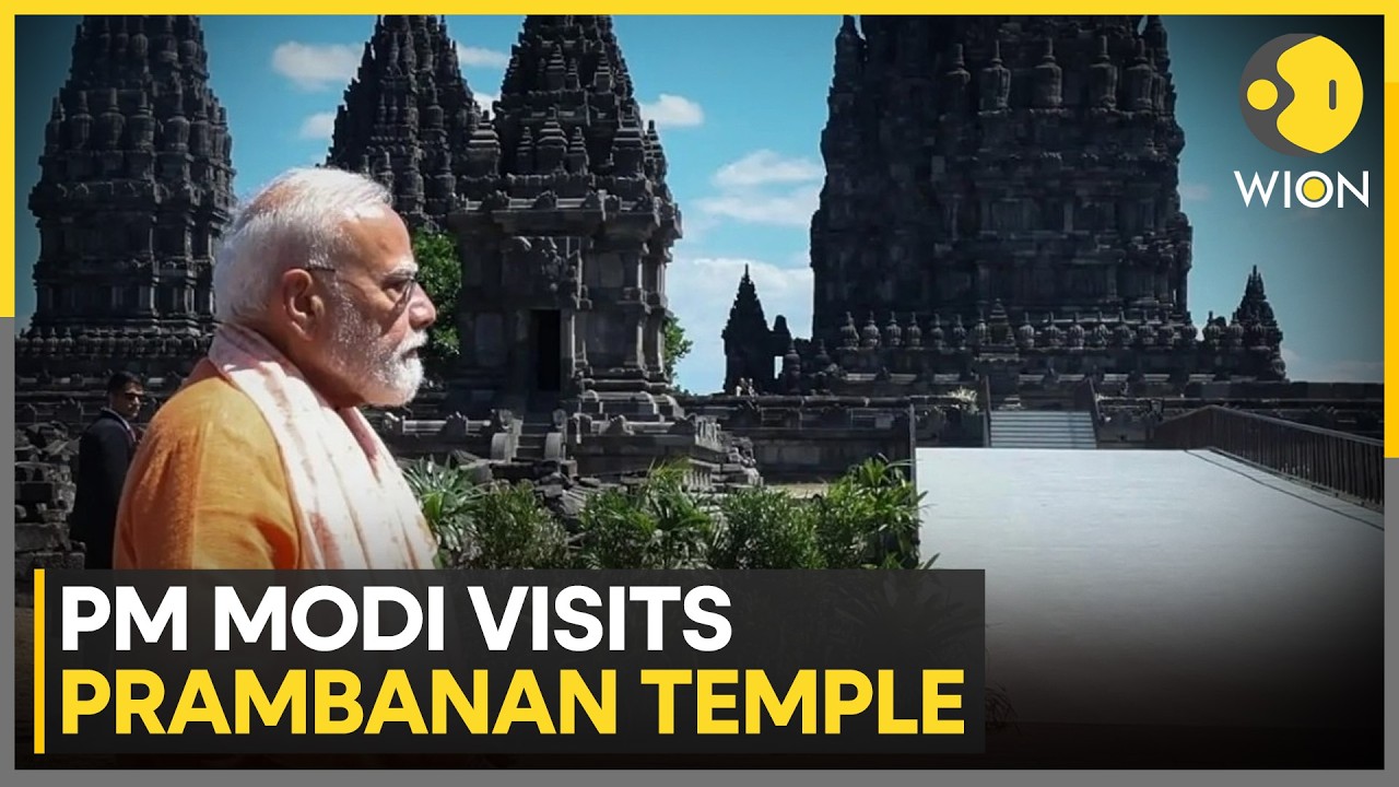 PM Modi Visits Prambanan Temple With Indonesian President Subianto | WION News