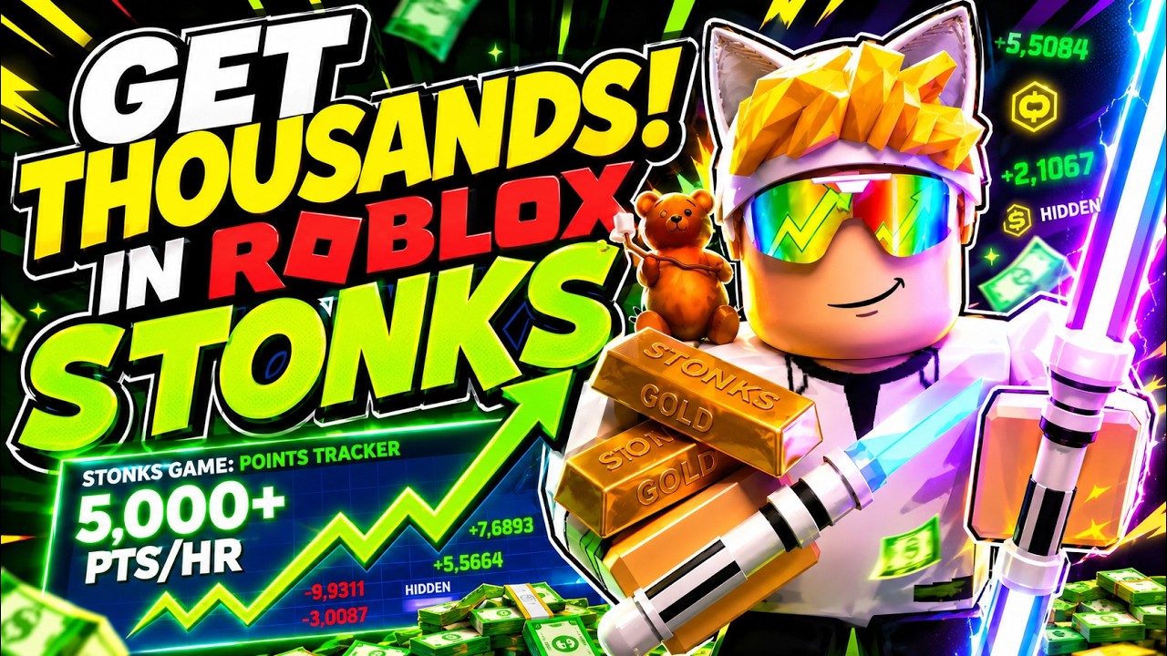 [Works on phone too⬇️] INSANE Roblox Stonks Method Gives 10k Points in 3 MINS!