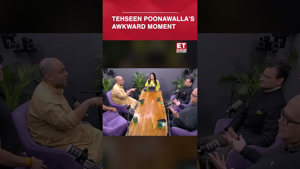 Caught On Cam! Tehseen Poonawalla's Awkward Moments During Podcast | #etnow #tehseenpoonawalla