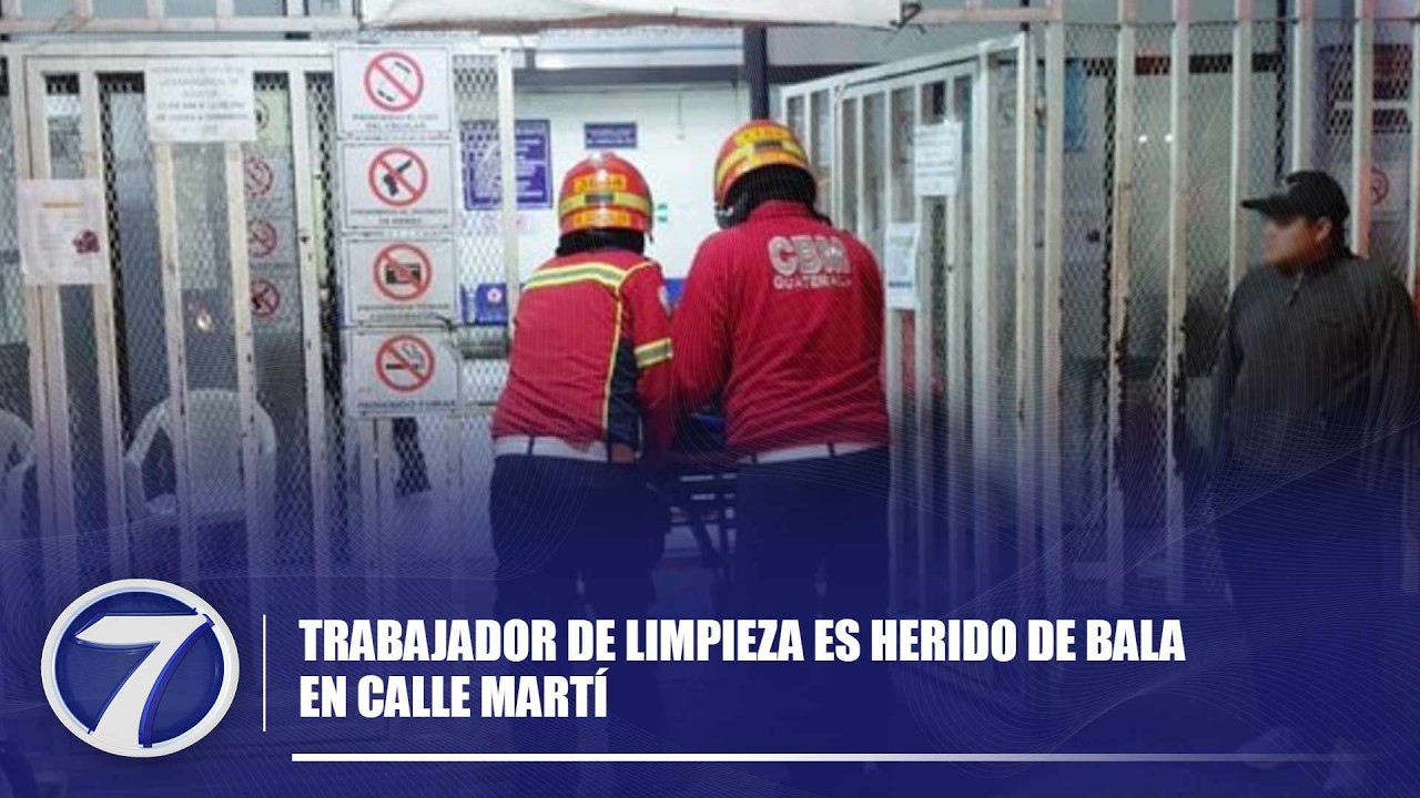 Trabajador de limpieza es herido de bala en calle Martí