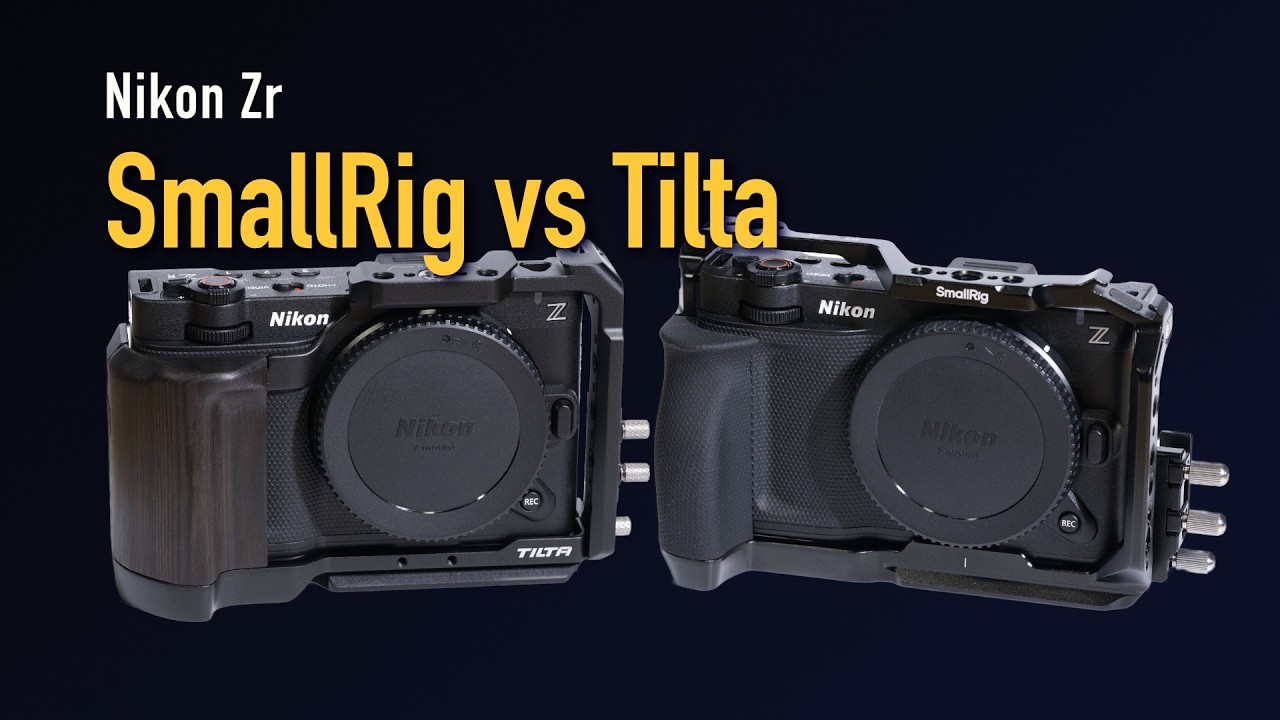 SmallRig vs Tilta do Nikon ZR — porównanie klatek (QD, NATO, przyciski, mikrofon)