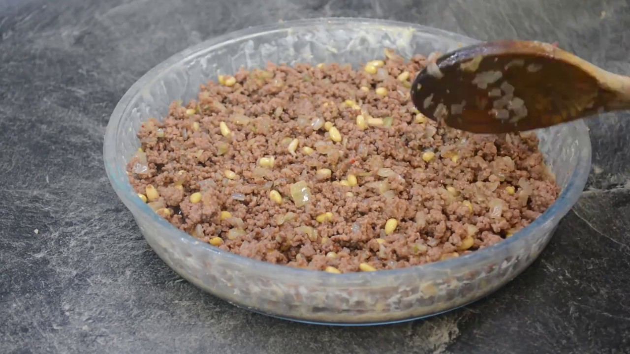 How to make Kibbe bi Suniye/bil saynieh - libanesische Kibbe Hackfleisch - lebanese baked Beef Meat
