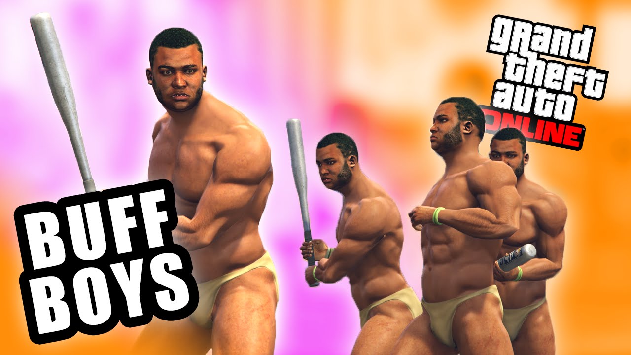 GTA 5 Online - BUFF BOYS BAT BRAWL (Funny Moments)