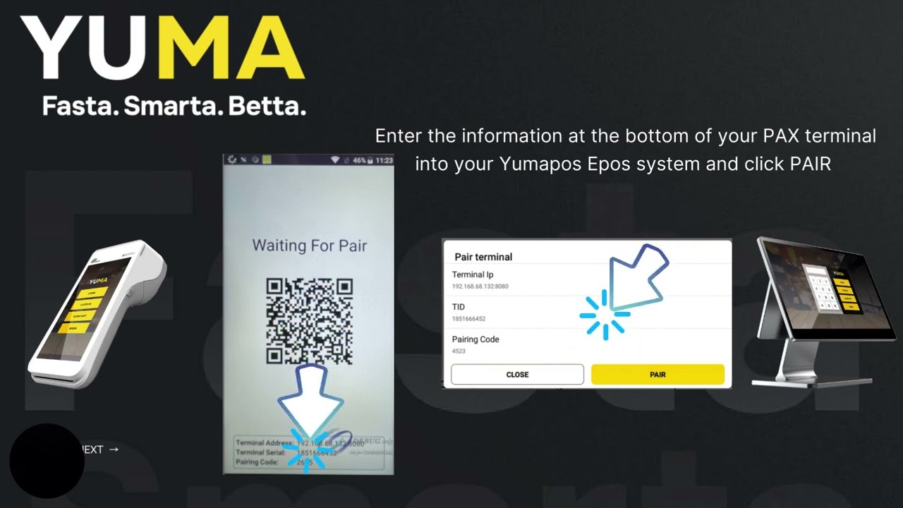 How to pair your Pax device to your Yumapos system