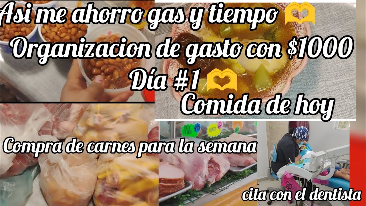 ⭐ ORGANIZACION DE GASTO CON 💲 1000 PARA UNA SEMANA/ FUIMOS AL DENTISTA/ASI AHORRO DINERO 🤑 Y GAS 🫶