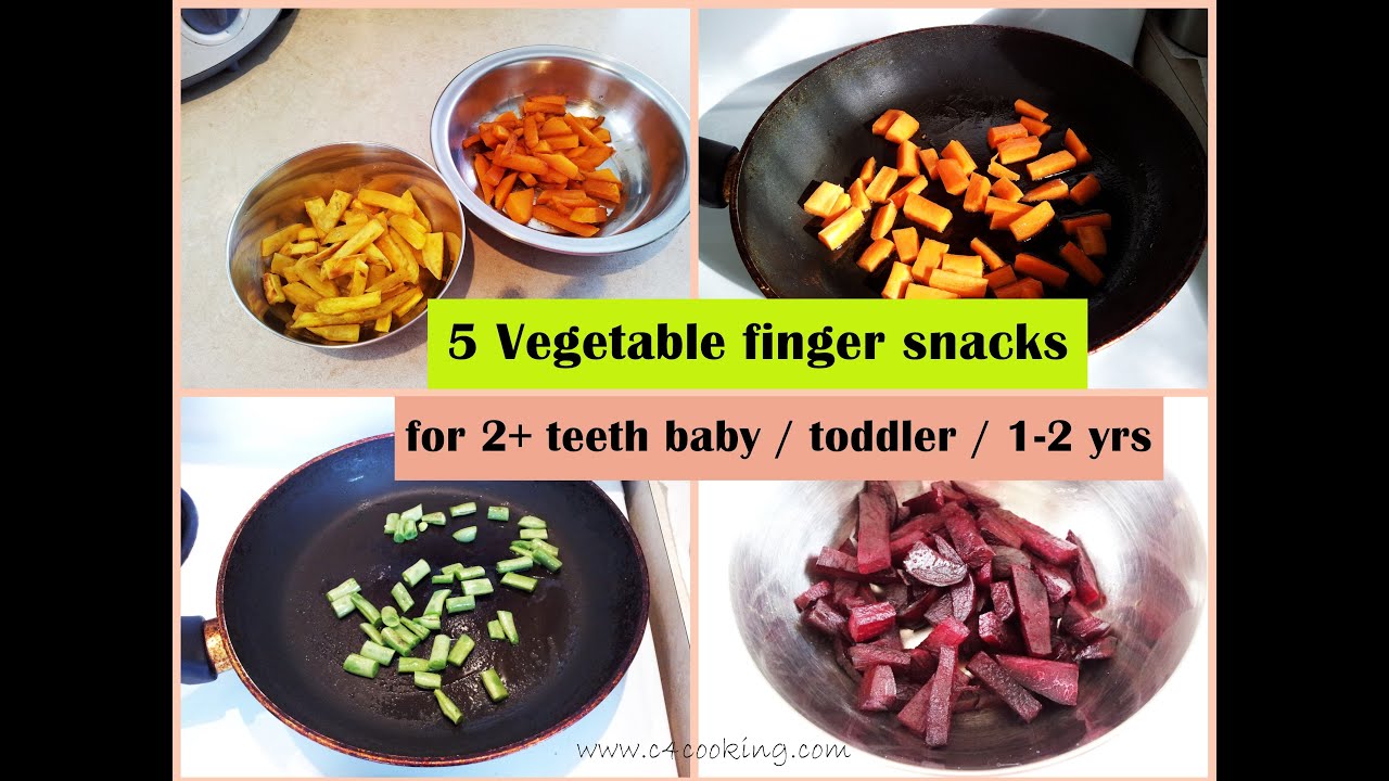 5 Vegetable Finger Snacks ( for 2+teeth baby/toddler/1-2 yrs ) | Healthy finger food snacks |