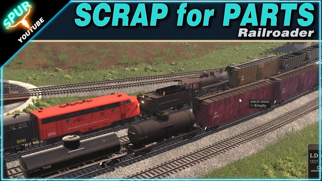 Игровой процесс Railroader: поиск деталей и утилизация старого паровоза