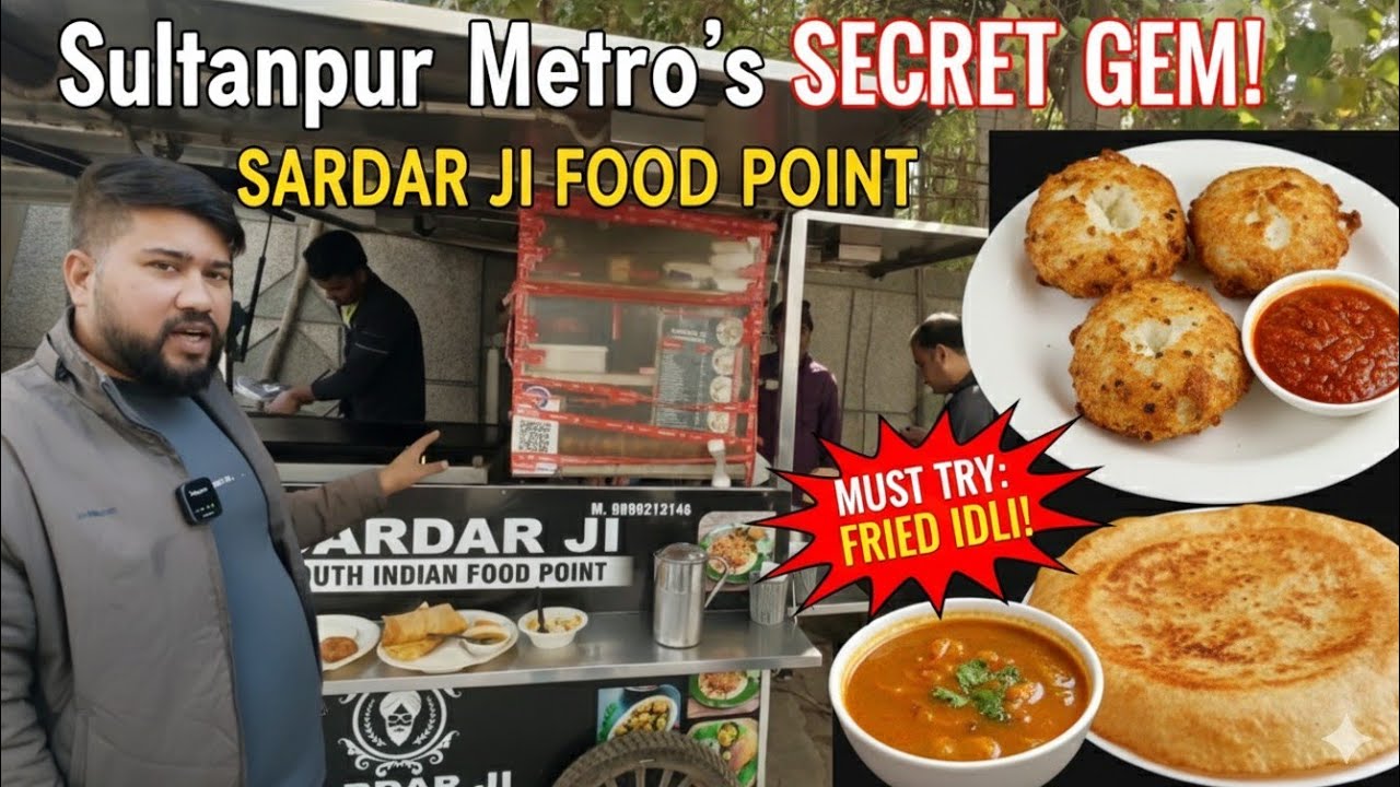 🤯 Secret Fried Idli Near Sultanpur Metro! | Best South Indian Food Point in Delhi?