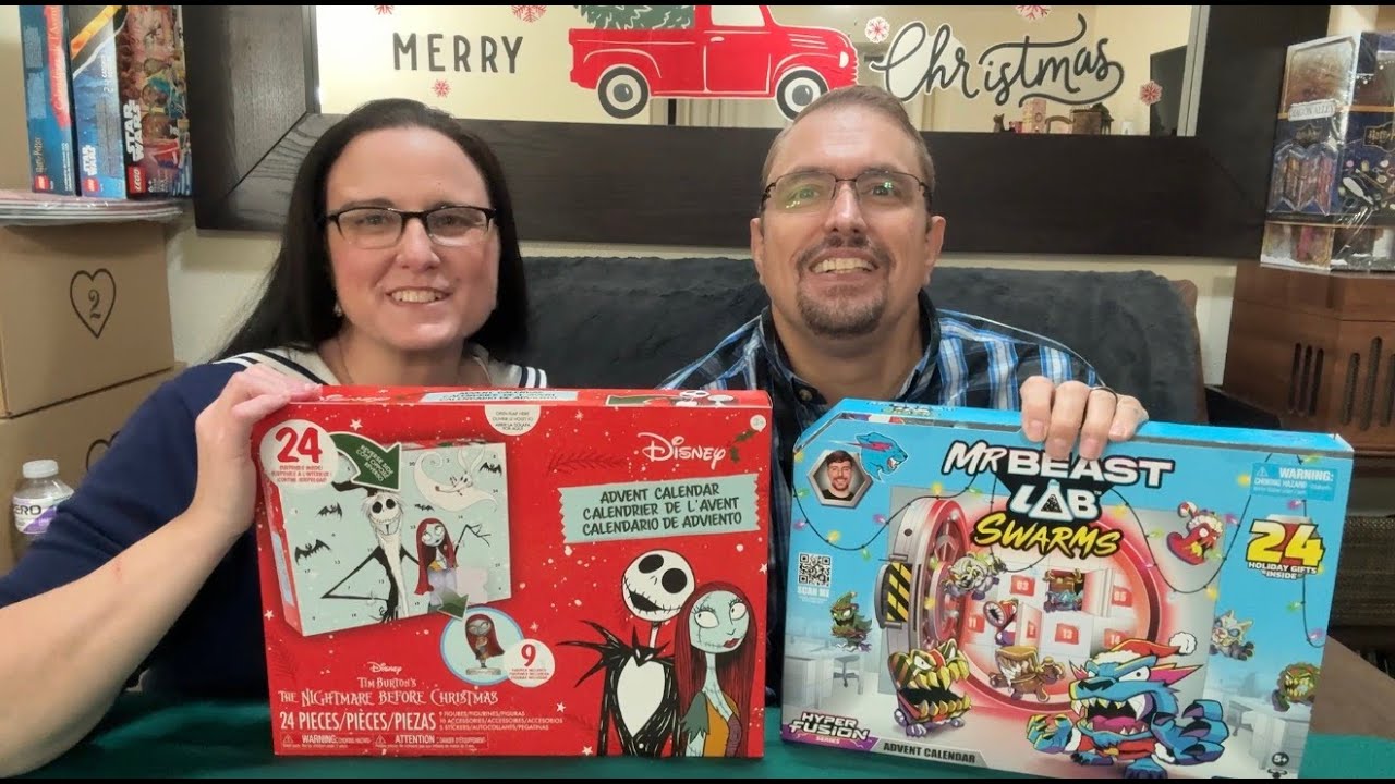 Nightmare Before Christmas and Mr Beast 2025 Advent Calendars