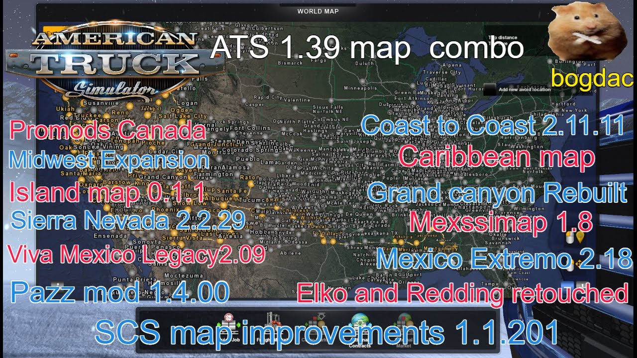 ATS 1.39 Map Combo ( Coast to Coast version)