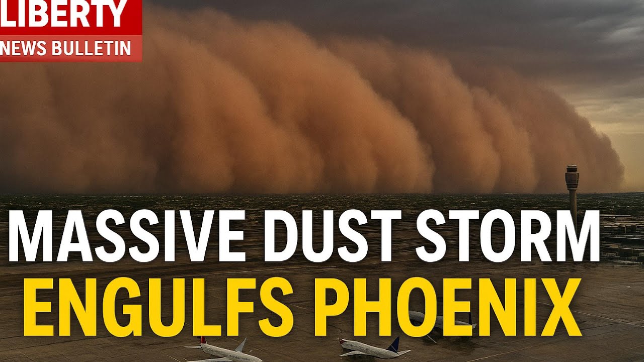Massive Dust Storm Engulfs Phoenix | Haboob Grounds Flights & Knocks Out Power |Arizona Monsoon 2025
