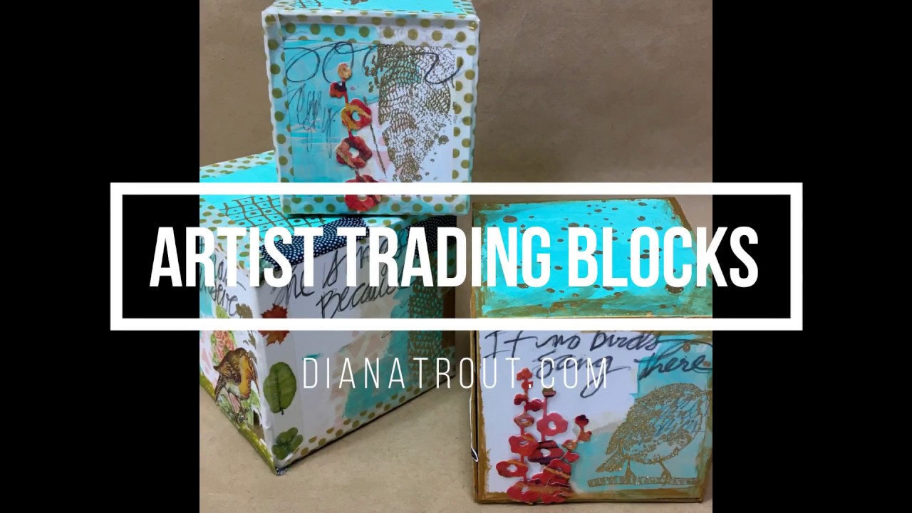 Paint, Stamp, Emboss and Write:  Artist Trading Blocks