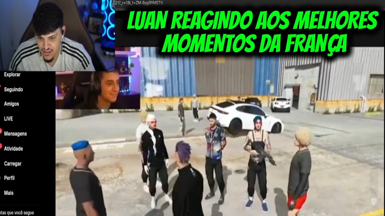 LUAN REAGINDO AOS MELHORES  MOMENTOS DA FRANÇA