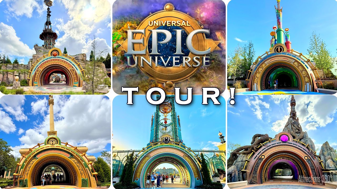 BRAND NEW! Epic Universe Theme Park Tour | A look at ALL 5 Themed Lands!