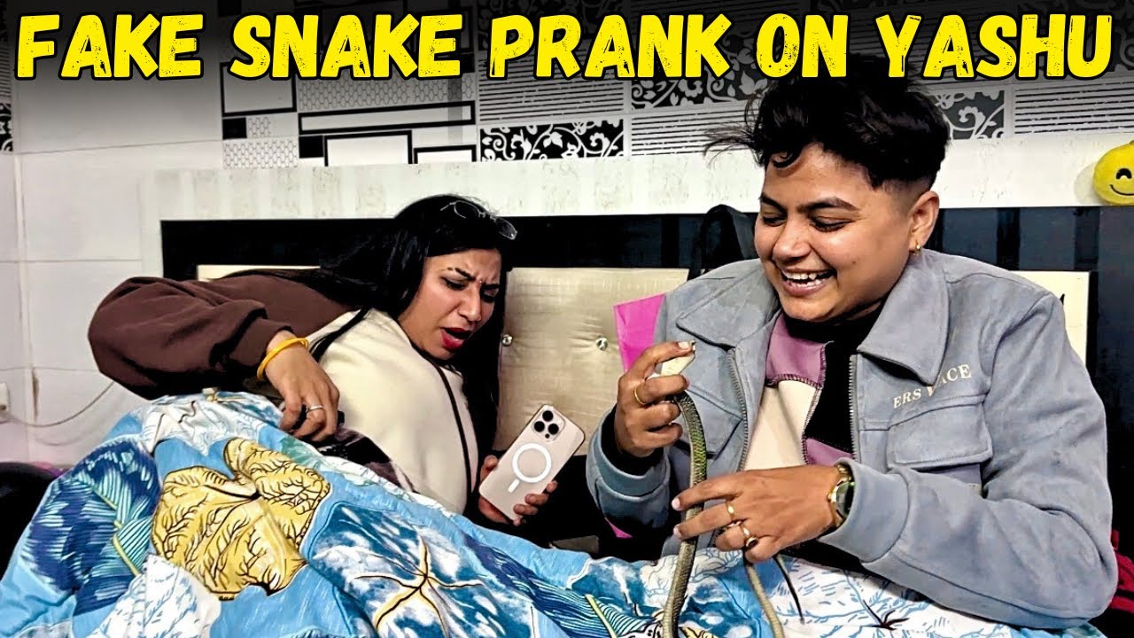 Fake Snake Prank On Yashu | @YashalsVlogs