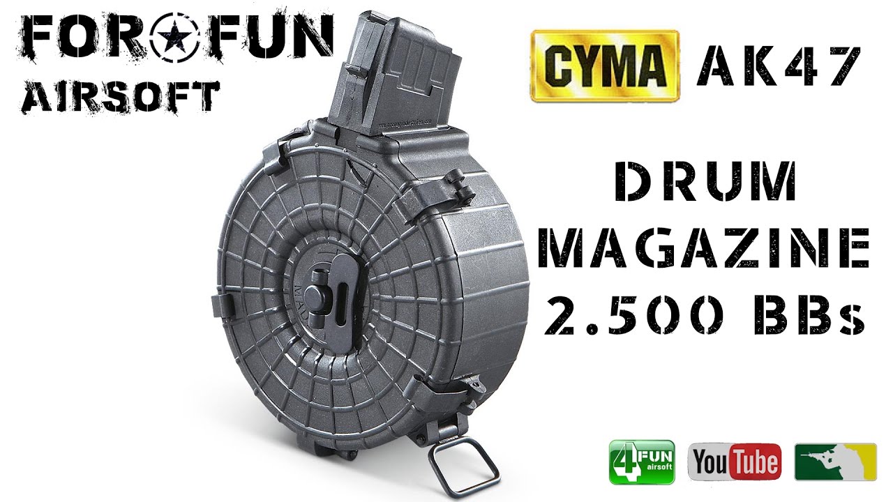 Airsoft | AK 47 Tactical | Drum Magazine