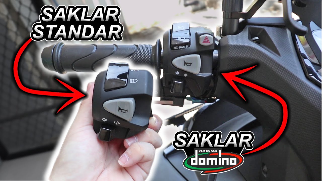 Perbandingan Saklar Standar Vario 160 & Saklar Domino Hazard Lampu Pass