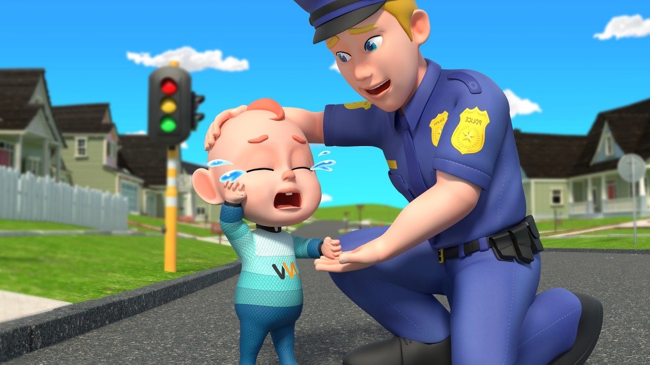 Oh No! Rob Is Lost | Police Officers Help Him | Rosoo Kids Songs & Nursery Rhymes