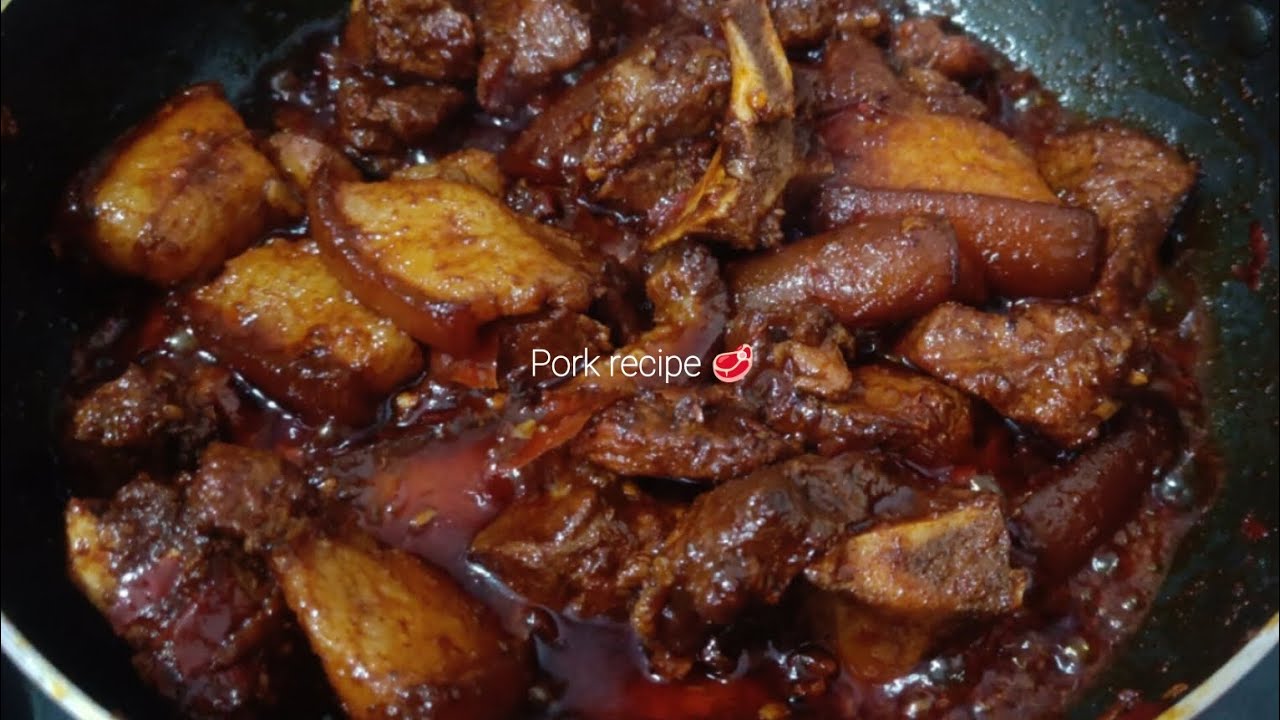 Simple pork recipe🥩 |Tangkhul Naga✨|Hoksa shaiphameithui😉