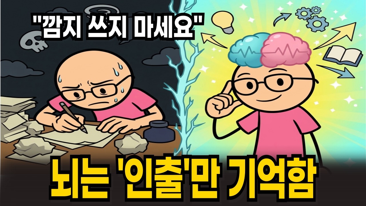 무식하게 외우지 마세요. 뇌가 정보를 '절대' 잊지 못하게 만드는 법 (뇌과학 암기법)