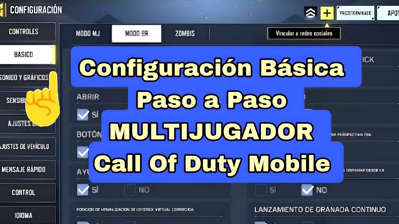Configuraci&oacute;n b&aacute;sica MJ paso a paso (MULTIJUGADOR) - call of duty mobile