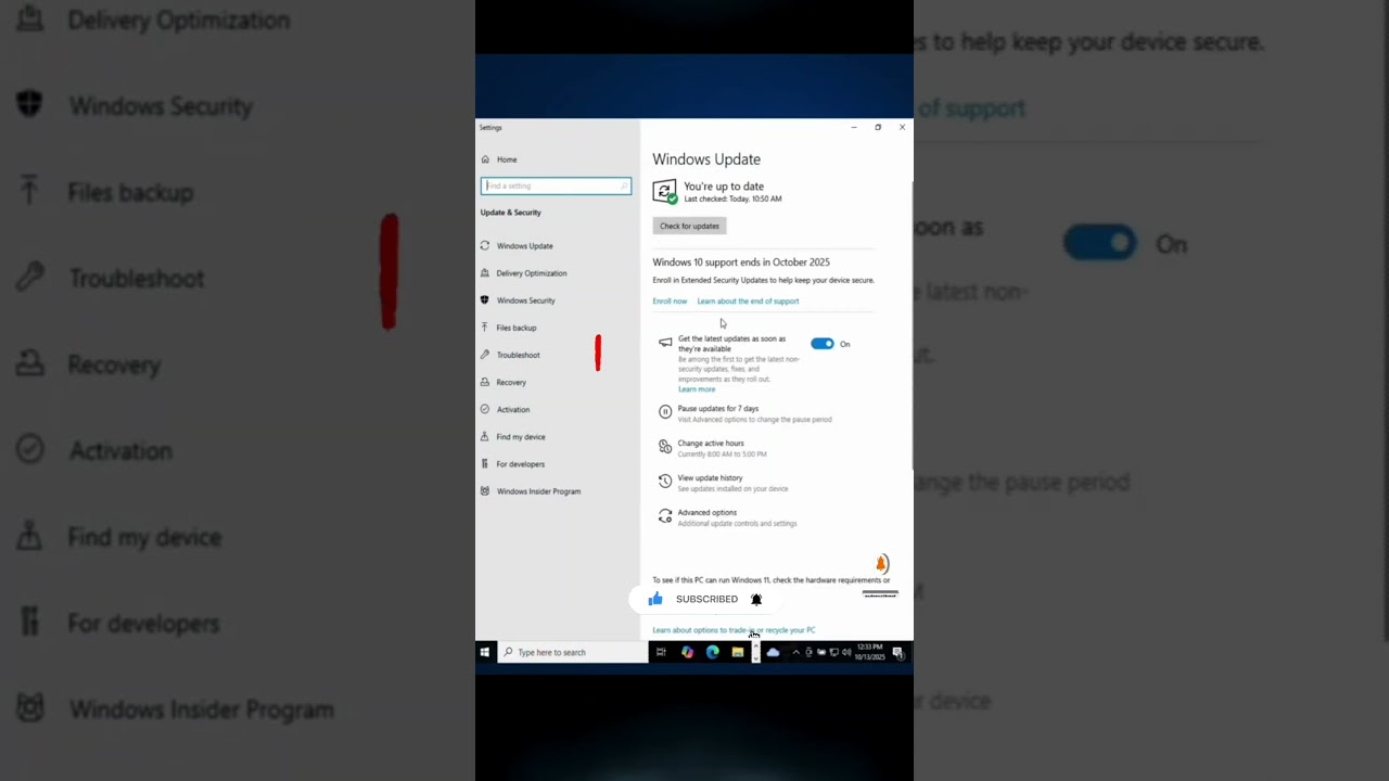 How to enroll in windows extend security update program || Windows 10 &lrm;⁨@MasteringComputerSkills⁩&nbsp;
