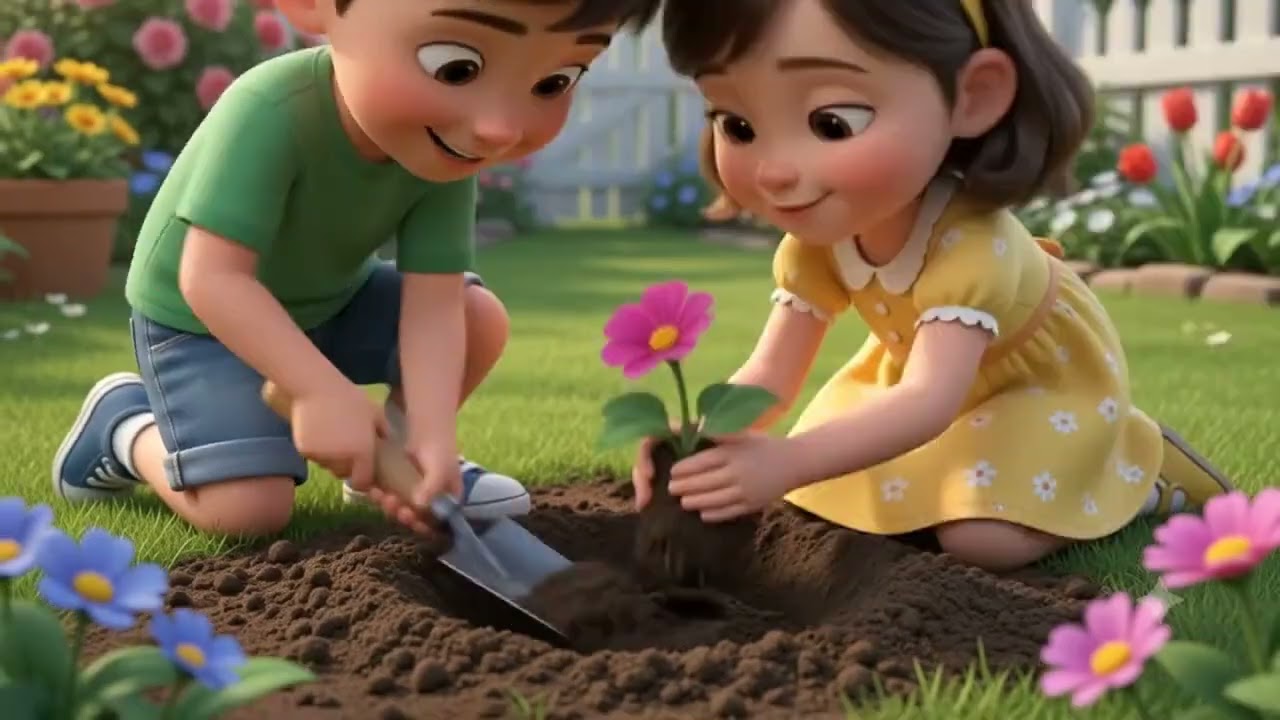 Helping Grandma's Garden Bloom! 🌻💚 | A Heartwarming Kids Story About Kindness & Teamwork