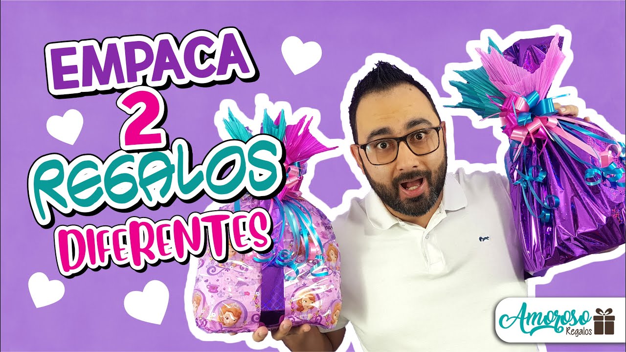 COMO EMPACAR UN REGALO DE DOS MANERAS DIFERENTES | EMPAQUES DE REGALO FACILES | Amoroso Regalos