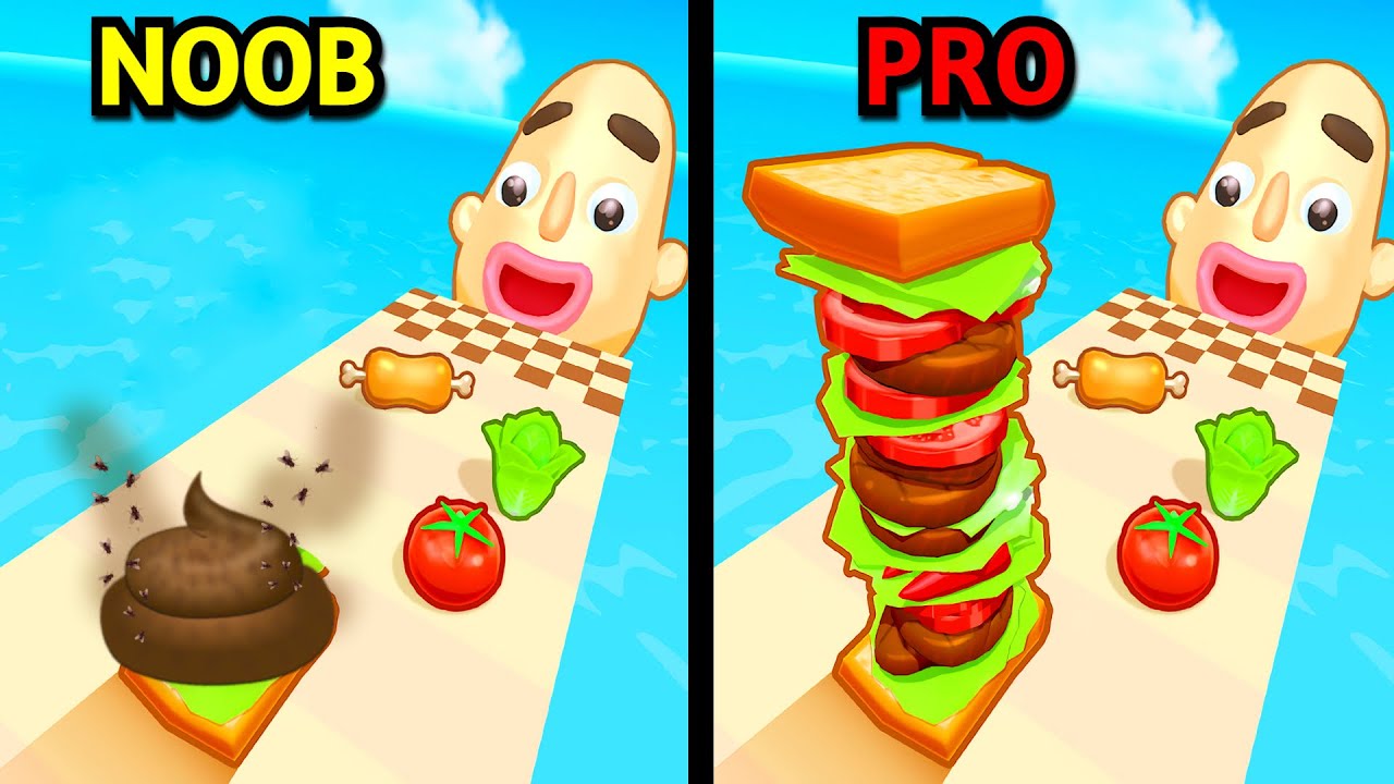 Sandwich Runner NOOB vs PRO 