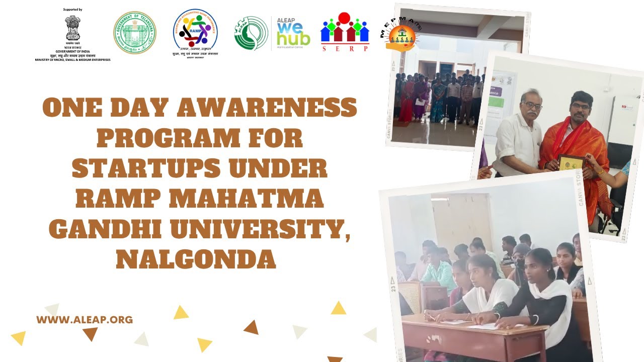 One Day Awareness Program for Startups Under RAMP Mahatma Gandhi University, Nalgonda
