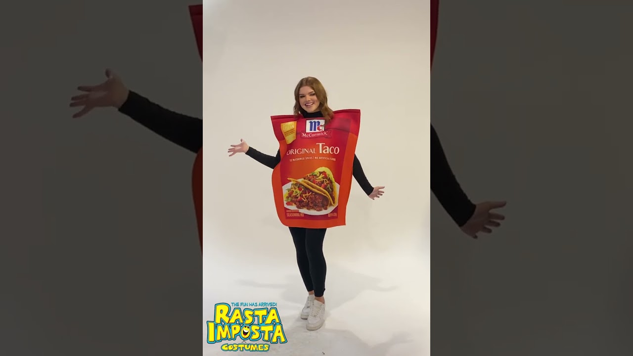 Rasta Imposta McCormick Taco Seasoning Packet Halloween Costume (Female)