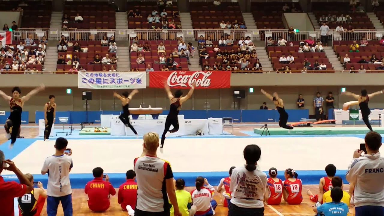 Yokohama  Japan display by Men's Rhythmic Team