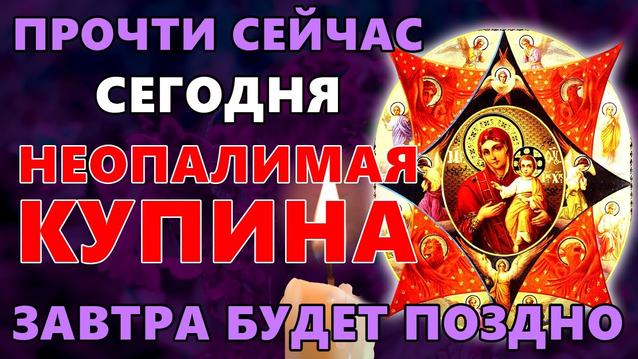СЕГОДНЯ ПРОЧТИ СЕЙЧАС! ЗАВТРА БУДЕТ ПОЗДНО! Акафист Богородице Неопалимая Купина. Православие.