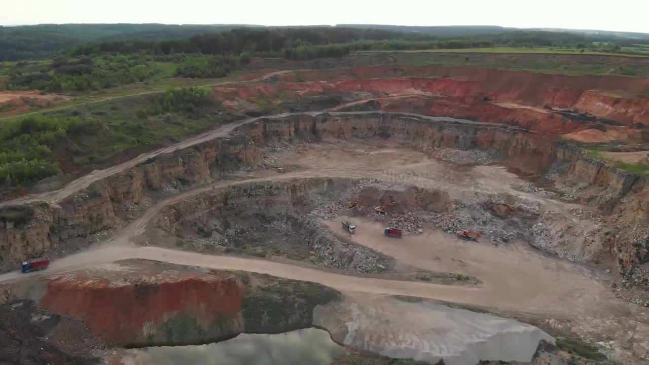 Аэросъемка,Парсуковский карьер.Алексин.