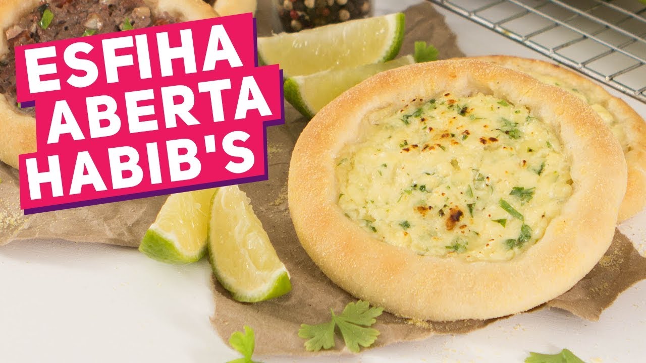 COMO FAZER ESFIHA ABERTA DO HABIB'S DE CARNE E QUEIJO - Receitas de Minuto #374