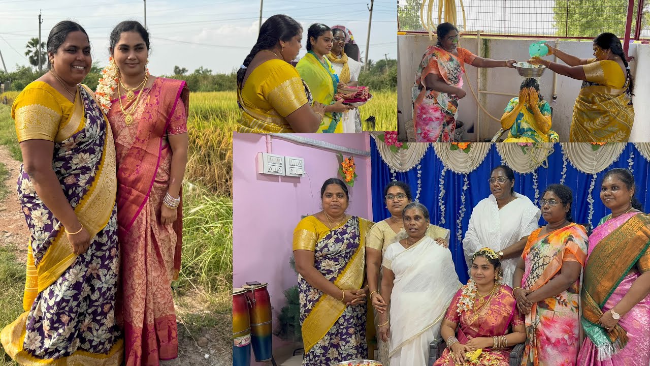 పెళ్లి సందడి మొదలైంది మొదటిగా చర్చ్ లో అభిషేకం చేసి ధరణి నీ పెళ్లి కూతురు చేశాము happy 🥰￼